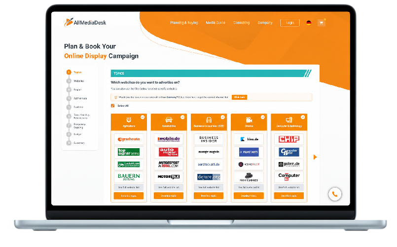 Online display campaign planning preview