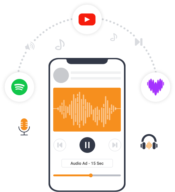 Digital audio advertising visual placeholder