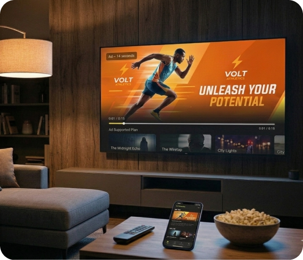 Streaming advertising visual placeholder