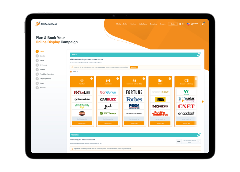 Digital campaign planning preview